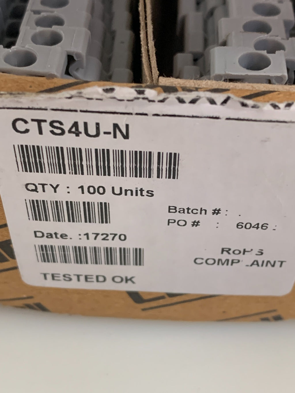 ALTECH CORP TERMINAL BLOCK CTS4U-N 100/BOX2