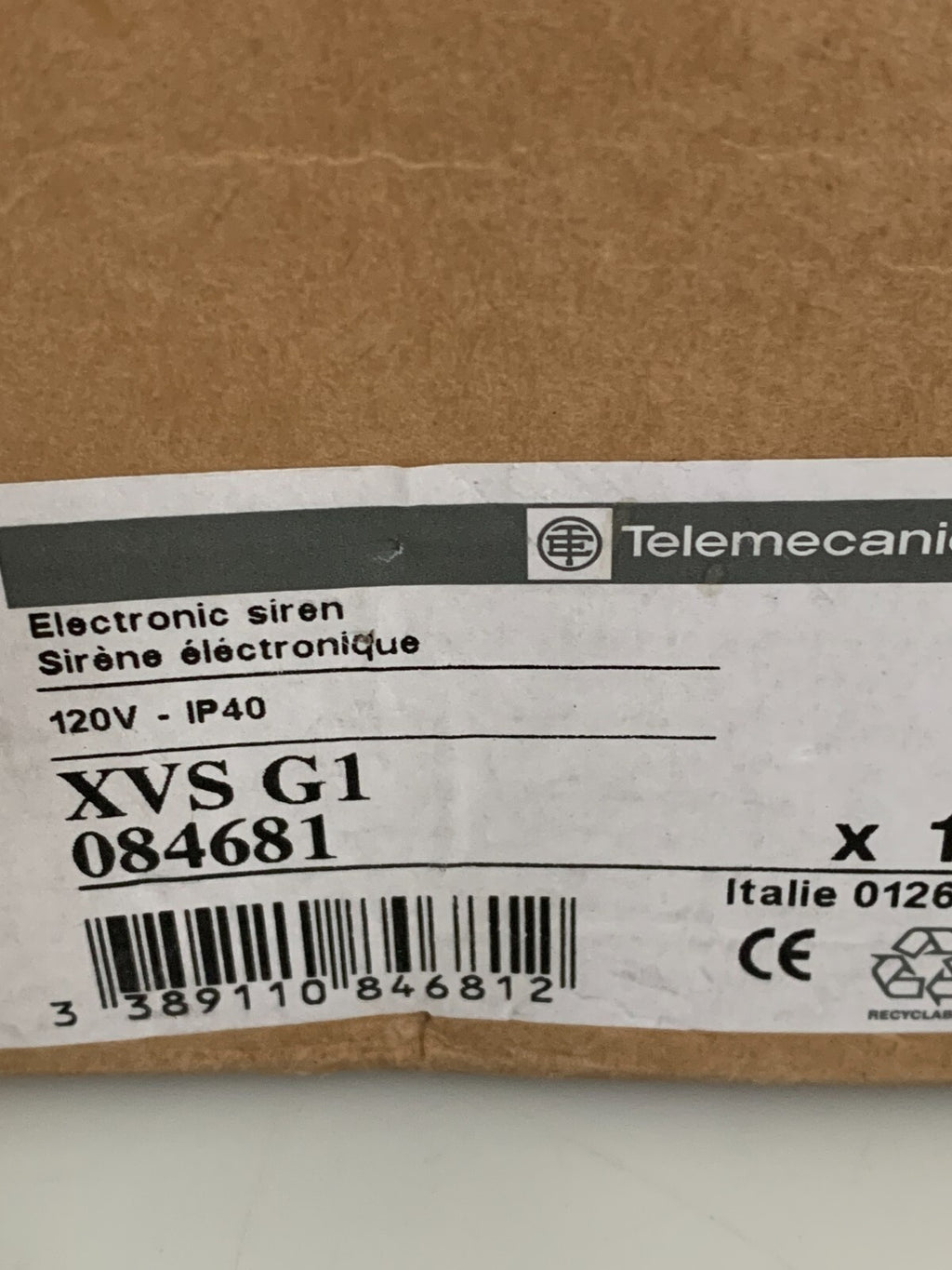 TELEMECANIQUE ELECTRONIC SIREN XVS G13
