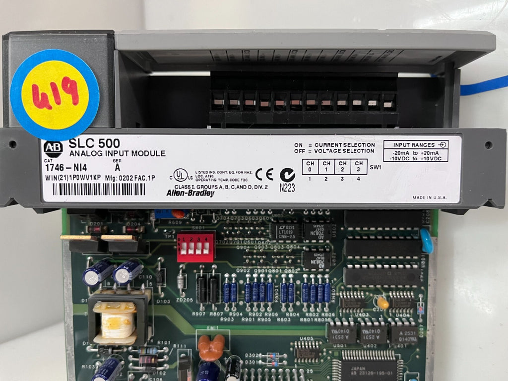 Allen-Bradley 1746-NI4 Ser A SLC 500 Analog Input Module 1746NI4