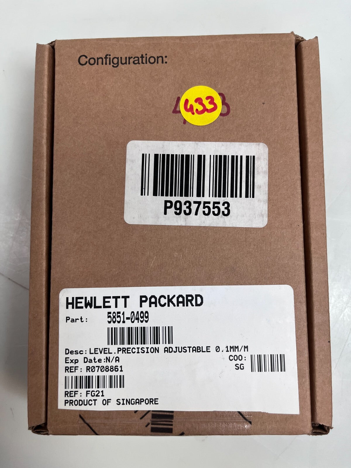 HP 5851-0499 Level Precision Adjustable 0.1MM/M