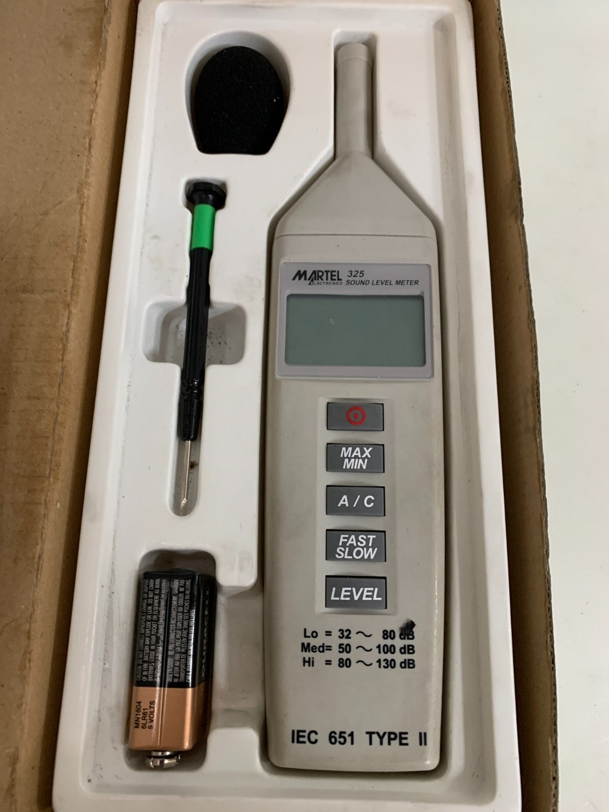 MARTEL SOUND LEVEL METER #325
