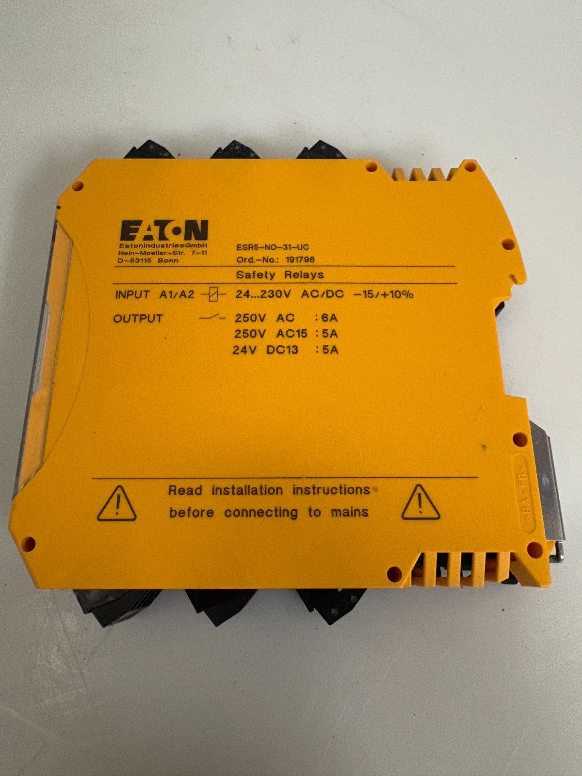 EATON SAFETY RELAYS ESR5-N0-31-UC #191796