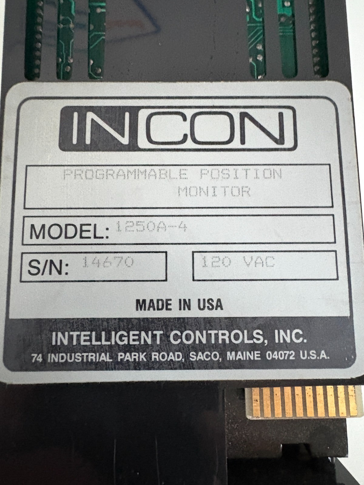 INCON PROGRAMMABLE POSITION MONITOR #1250A-4