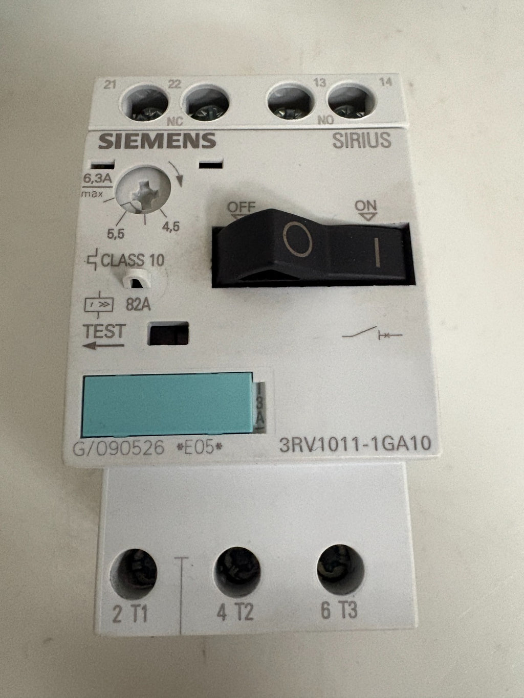 LOT OF 5 SIEMENS MOTOR STARTER PROTECTOR CIRCUIT BREAKER 3RV1011-1GA10