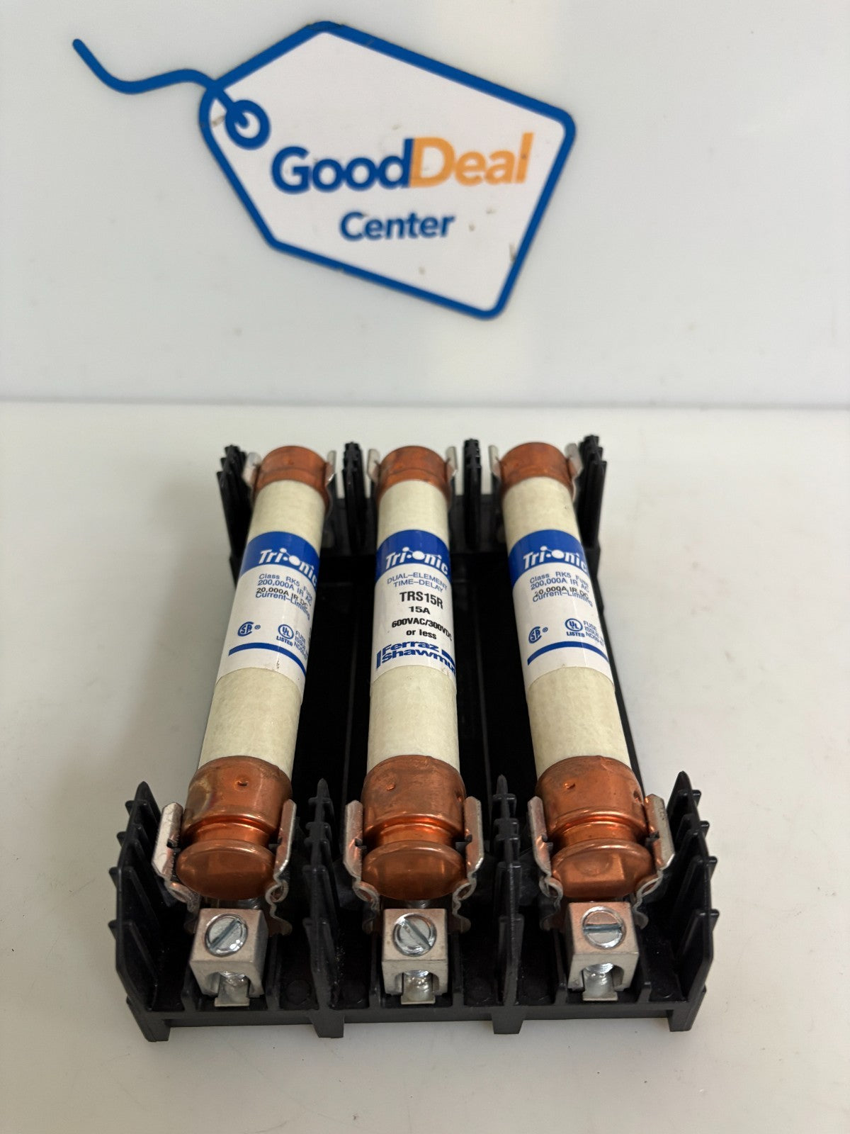 LOT OF 3 FERRAZ SHAWMUT TRIONIC TRS15R 15 AMP IN BUSS R60030-3CR