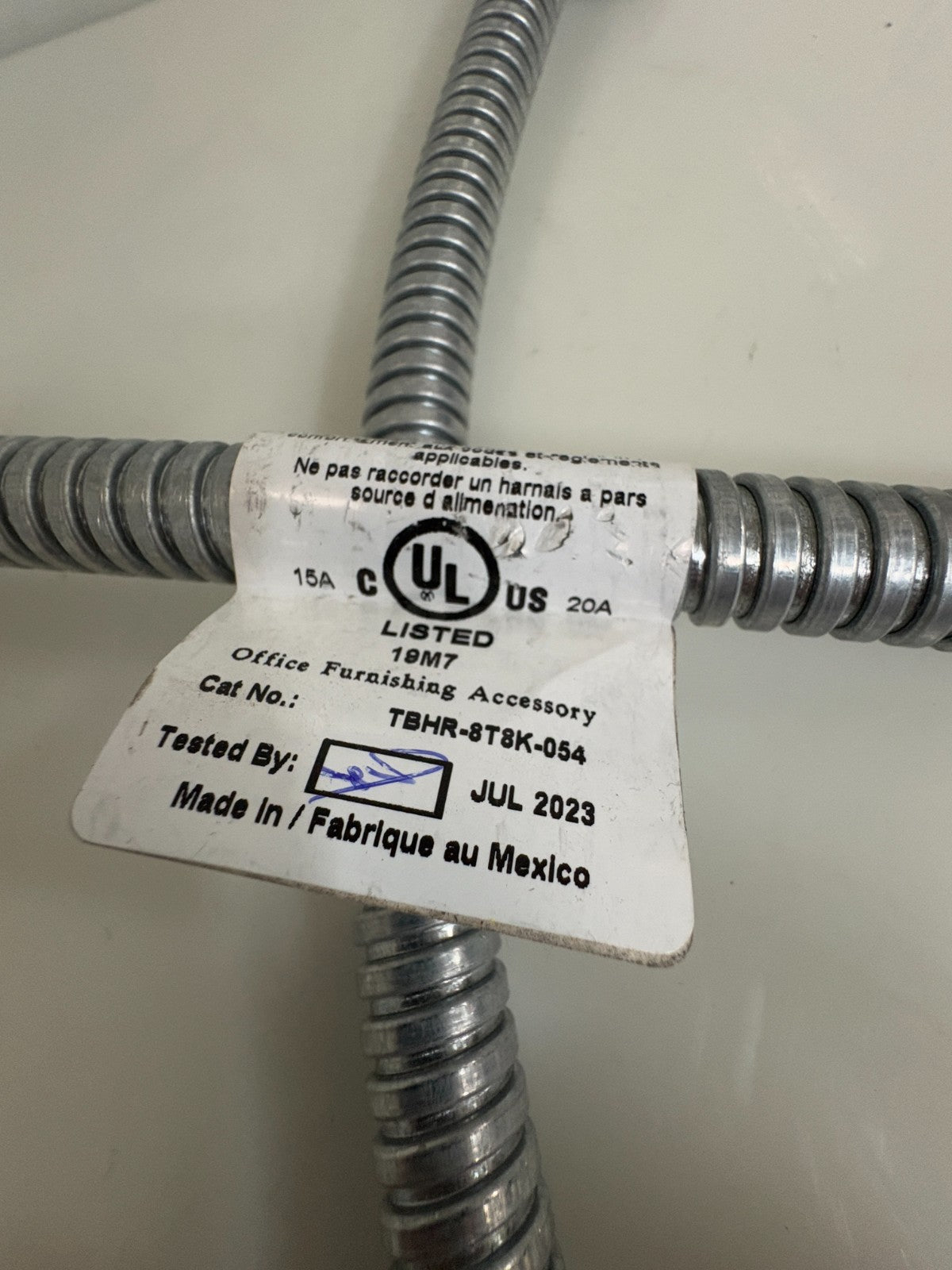 TEKNION LEVERAGE PANEL JUMPER ELECTRIC CABLE TBHR-8T8K-054