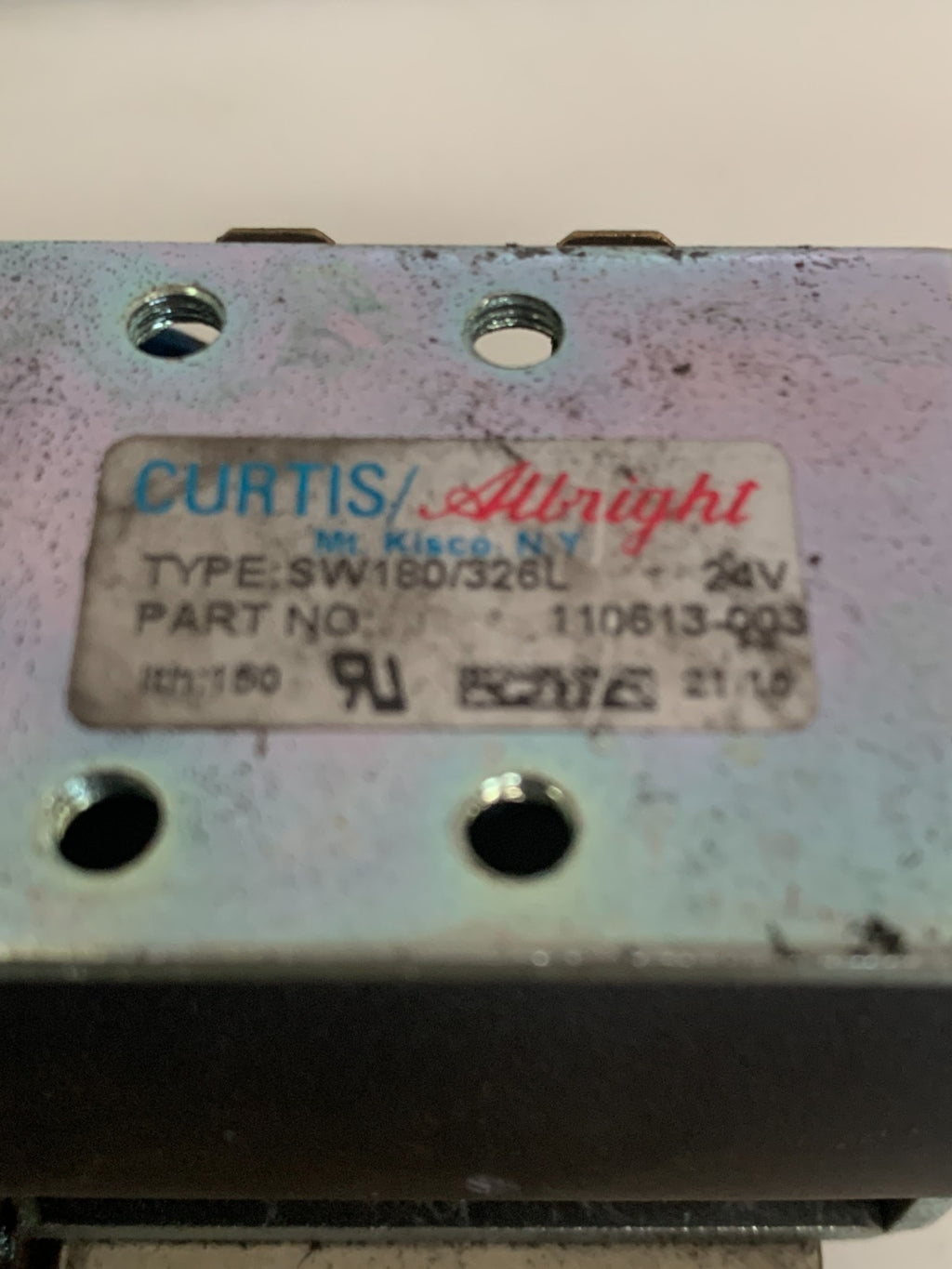 LOT OF 2 CURTIS ALBRIGHT 24V CONTACTOR SW180/326L