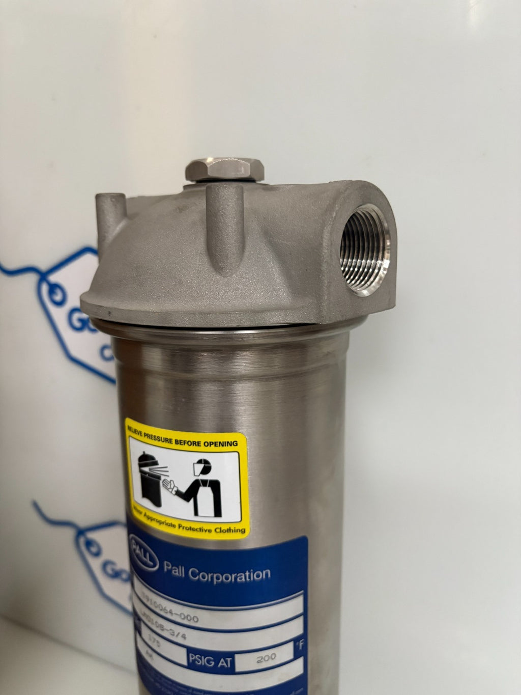 PALL STAINLESS STEEL 750 PSI 3/4" HIGH PRESSURE FILTER HOUSING LM010S-3/4
