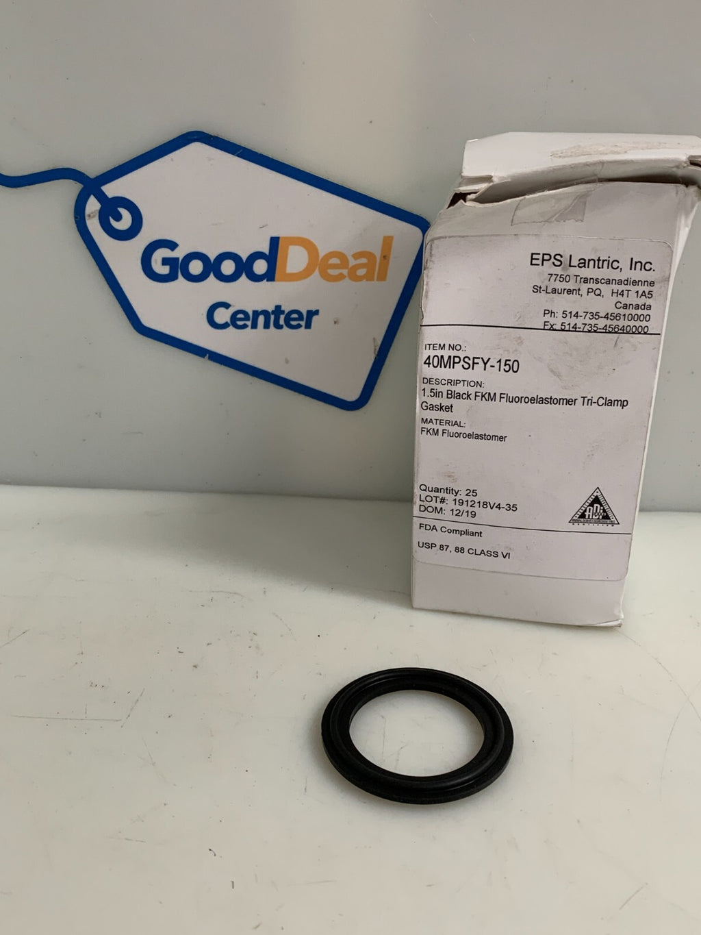 GARLOCK-EPS LANTRIC 40 MPSFY-150 1.5 IN BLACK FLUOROELASTOMER TRI CLAMP0