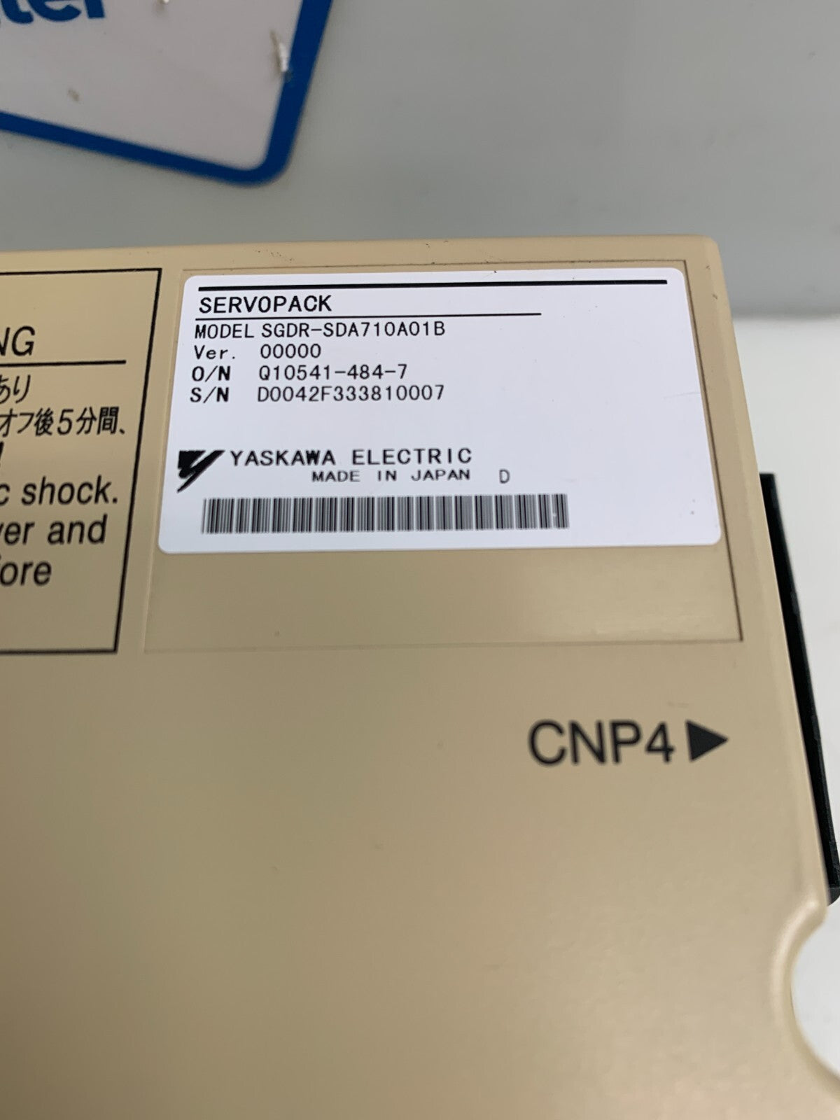 Yaskawa SGDR-SDA710A01B Servo Pack Version 00000