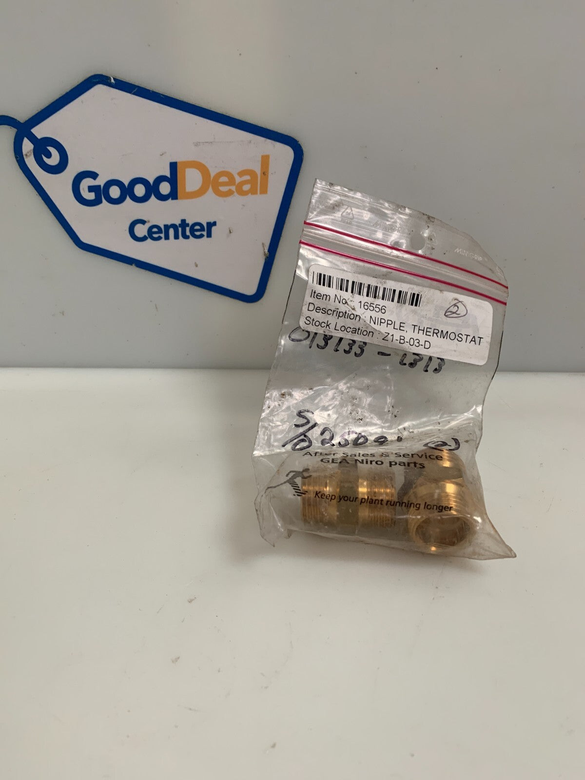 Lot of 2 GEA Thermostat Brass Nipple 013133-L313 Z1-B-03-D