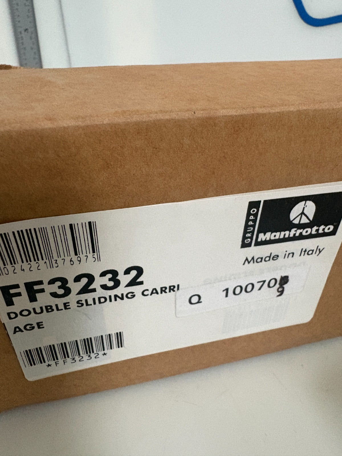 MANFROTTO DOUBLE SLIDING CARRIAGE FF32322