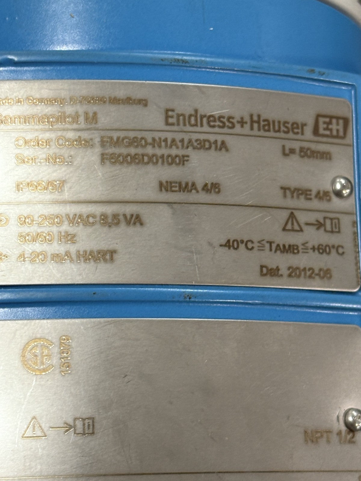 ENDRESS & HAUSER GAMMAPILOT M FMG60-N1A1A3D1A