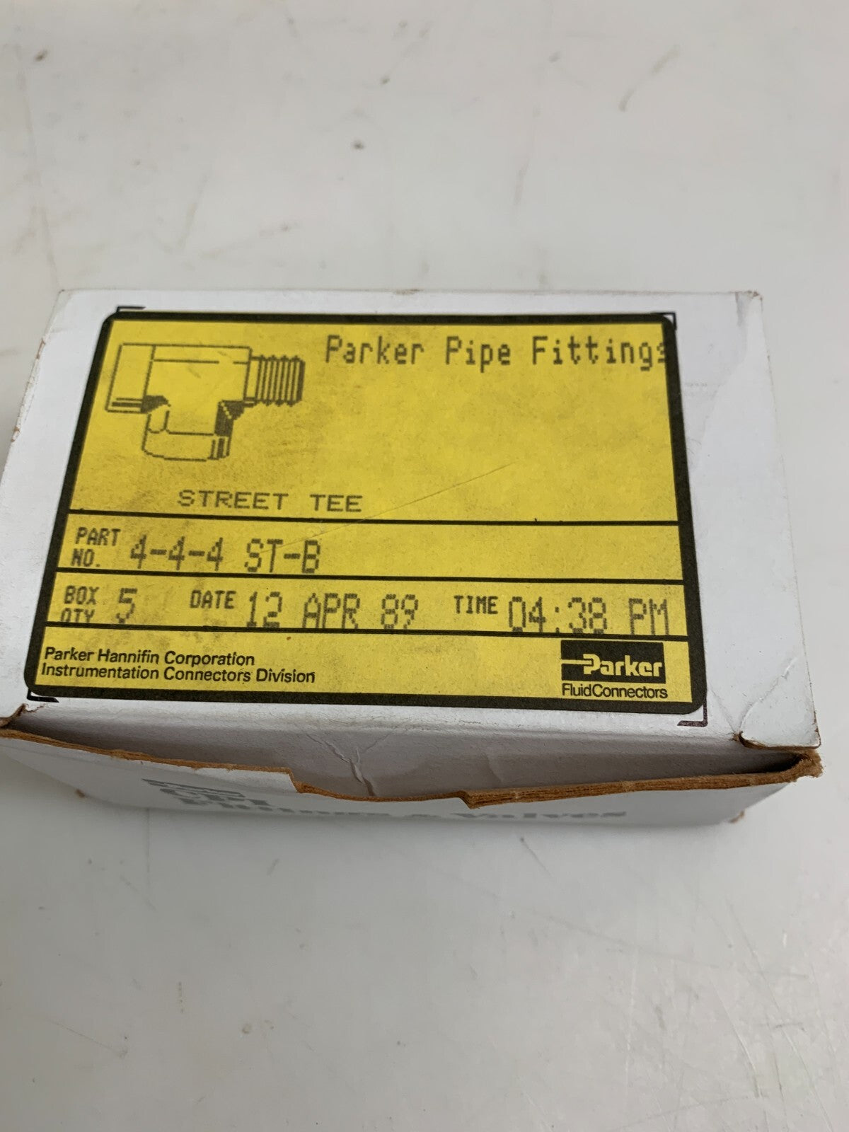 PARKER  4-4-4 ST-B   Brass Street Tee (Box of 5)4