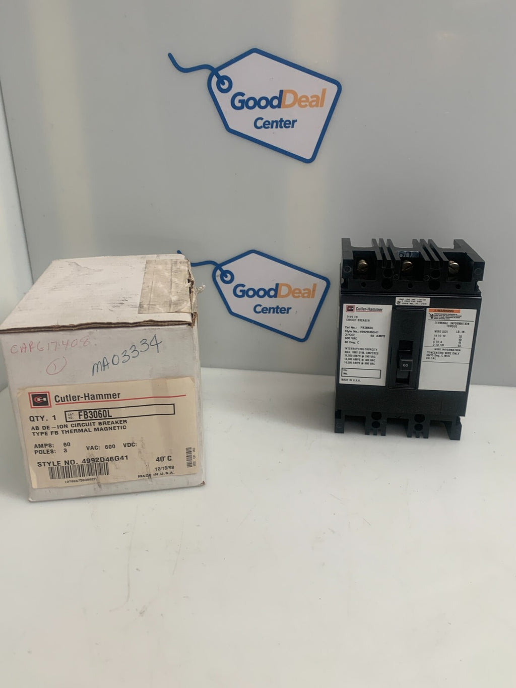 Cutler Hammer  FB3060L CIRCUIT BREAKER 60A 600VAC0