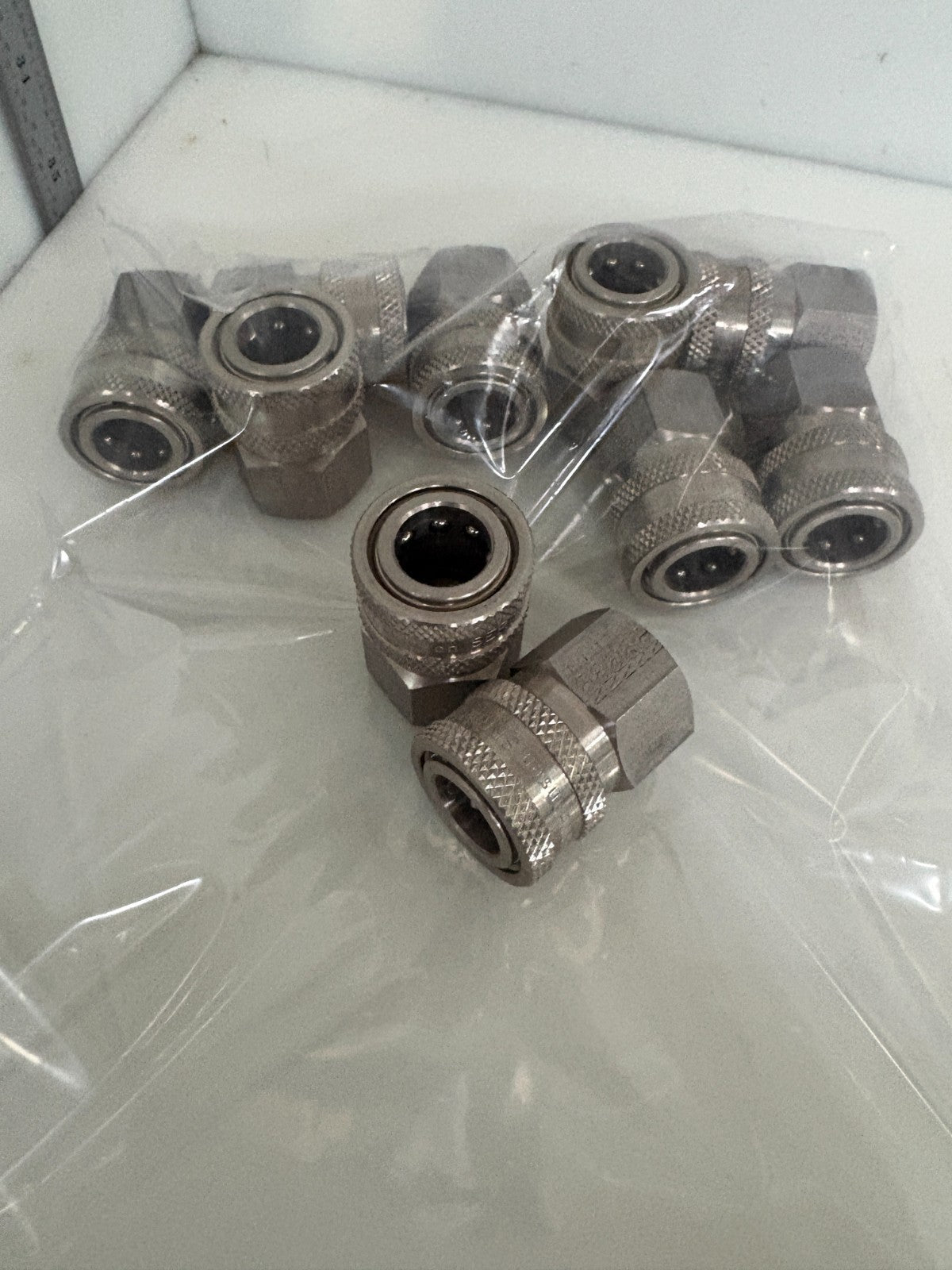 LOT OF 10 EATON 3/8 STAINLESS STEEL COUPLING LL3S211432