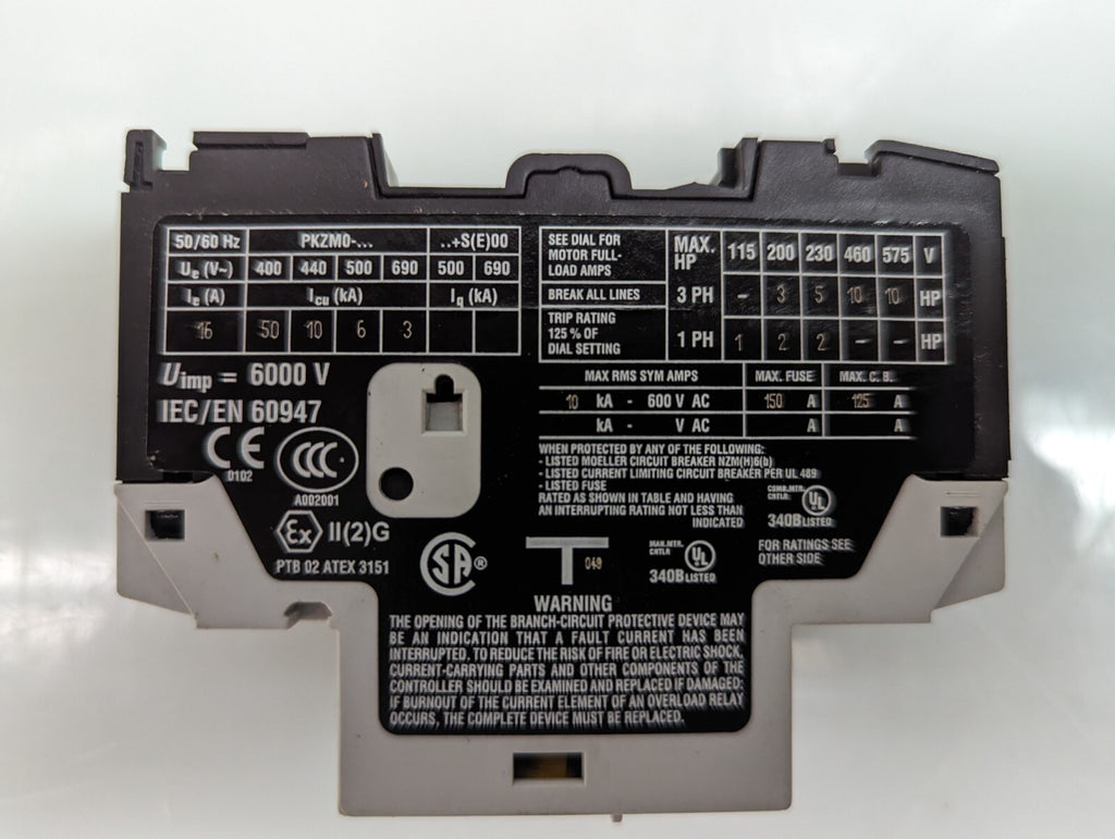 Moeller PKZM0-16 Motor Protection Circuit Breaker