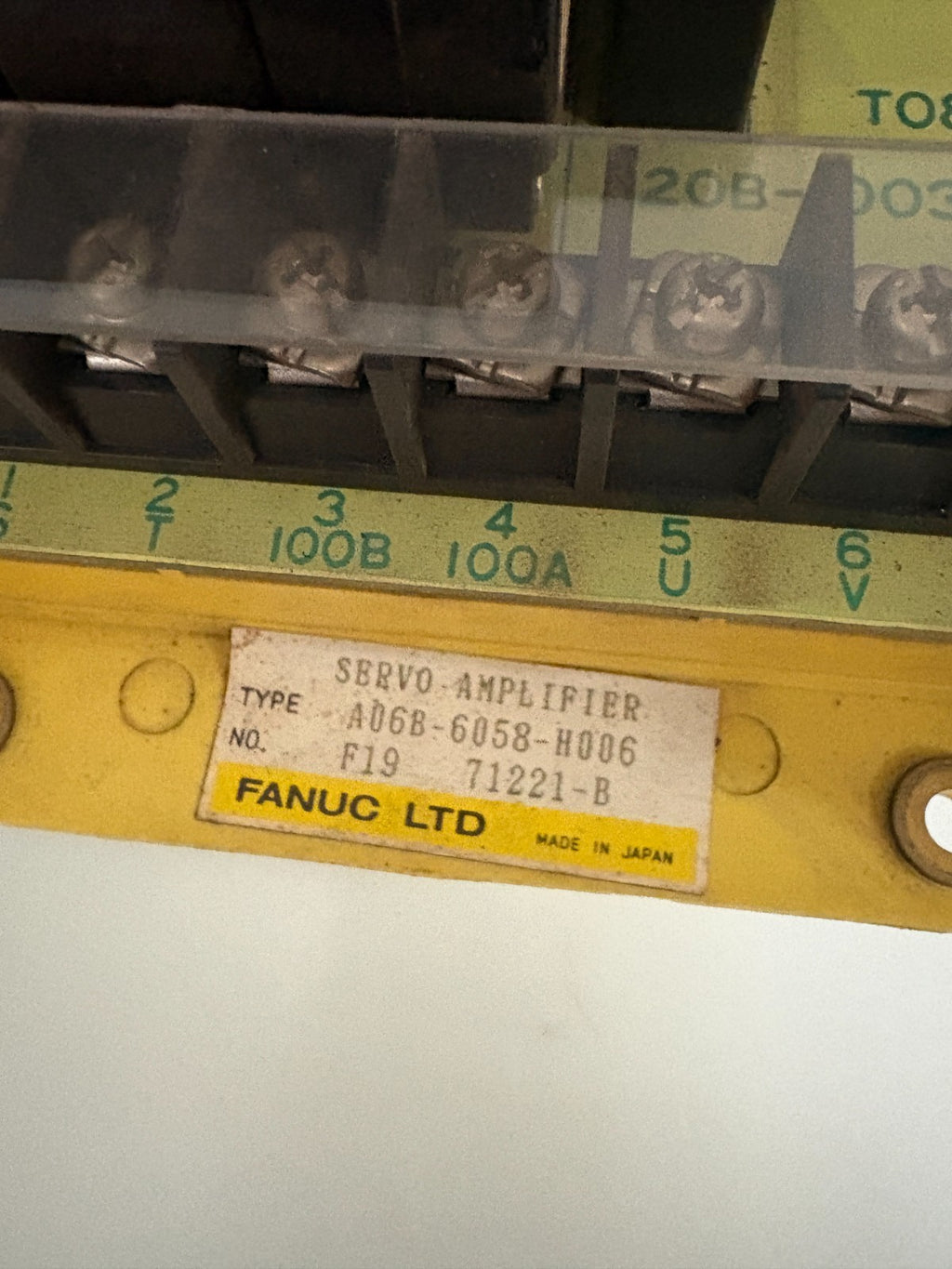GE SERVO AMPLIFIER A 06B-6058-H0061