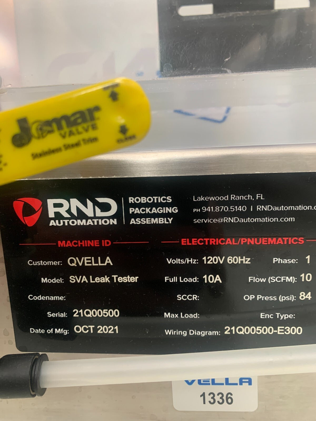 RND Automation Surevac SVA Leak Tester 21Q005001