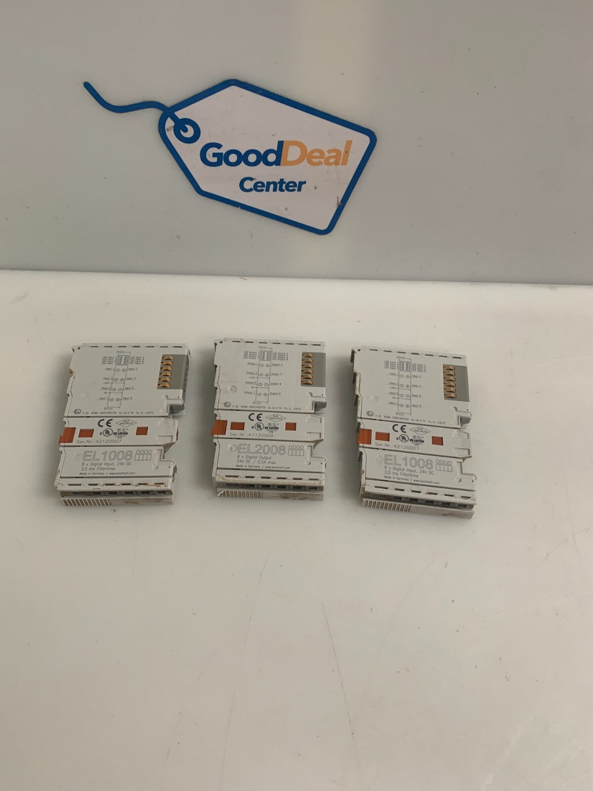 BECKHOFF MIX LOT 2X EL1008 DIGITAL INPUT  1X EL2008 DIGITAL OUTPUT