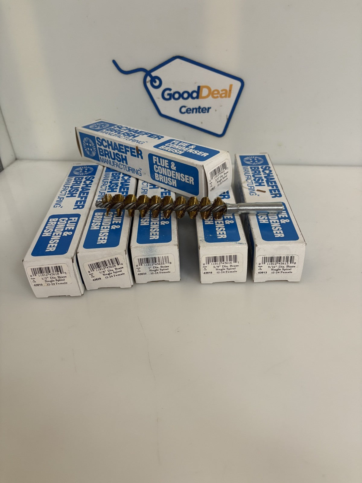 LOT OF 6  SCHAEFER BRUSH BRASS FLUE & CONDENSER BRUSH 436130