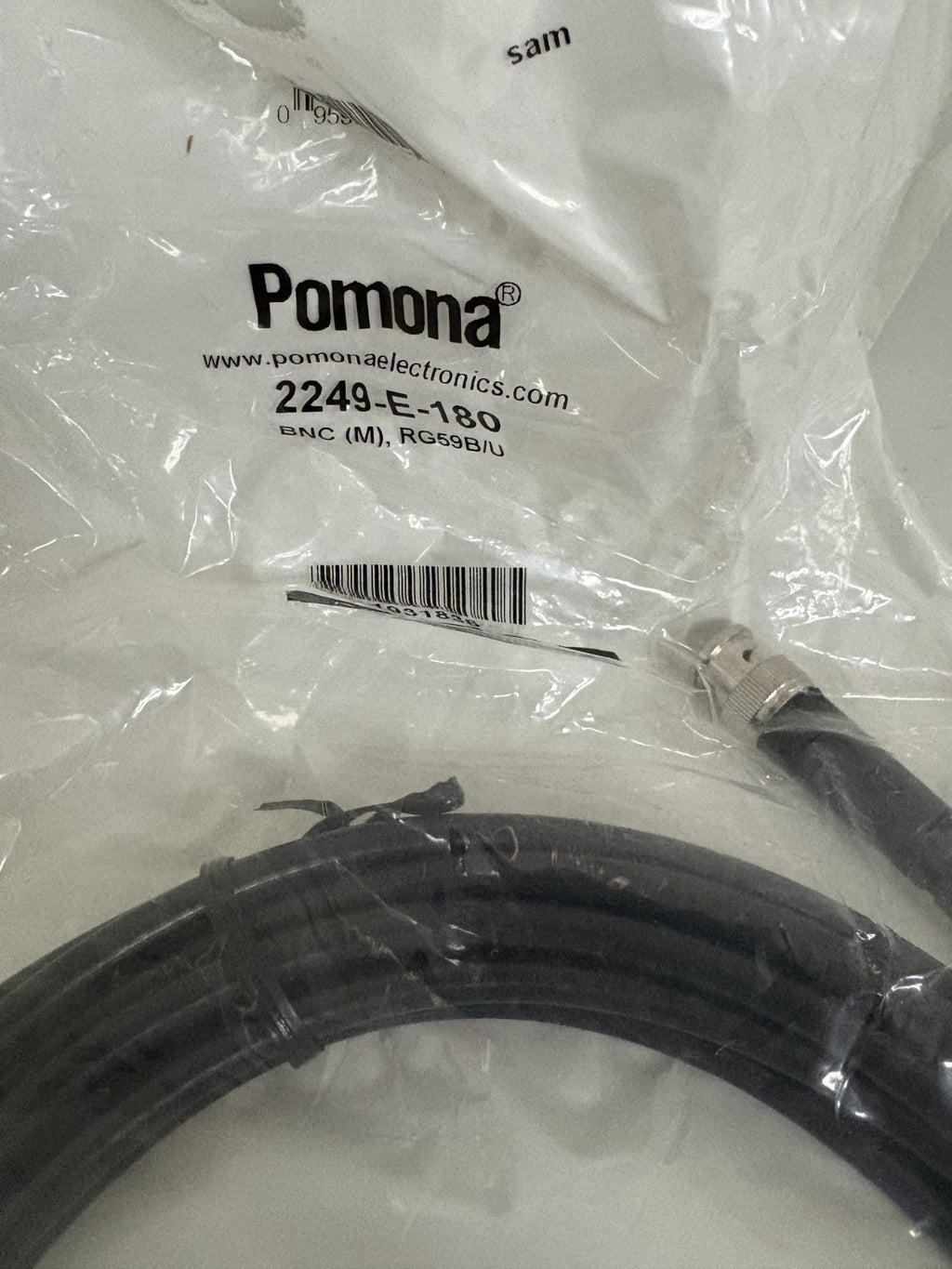 LOT OF 2 POMONA ELECTRONICS CABLE #2249-E-180