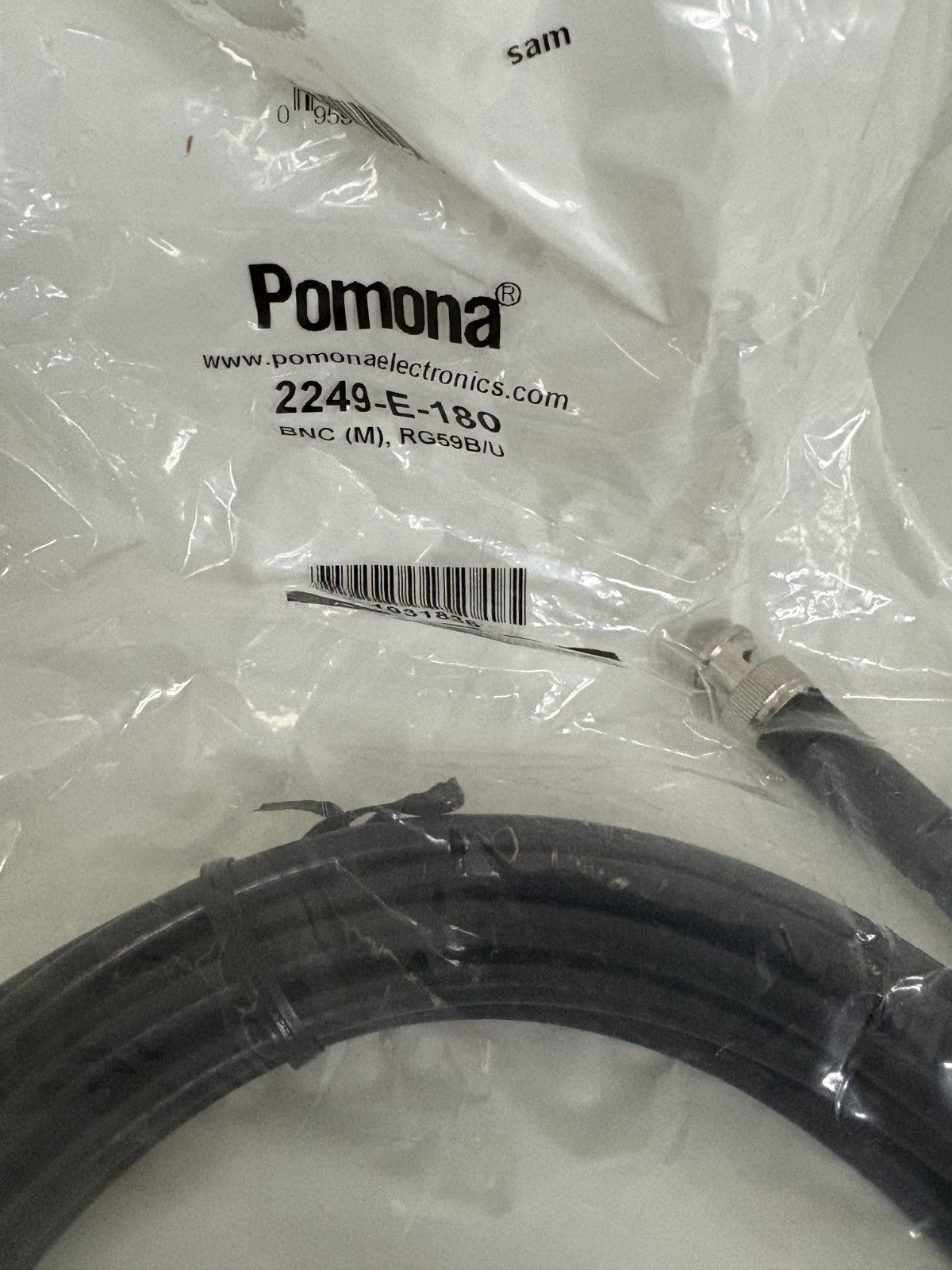 LOT OF 2 POMONA ELECTRONICS CABLE #2249-E-180