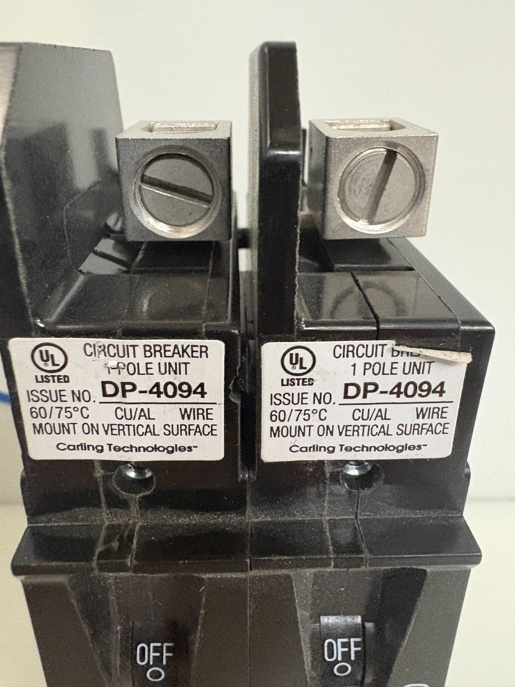 CARLING TECHNOLOGIES 100 AMP BREAKER DOUBLE BREAKER ER2-BO-26-810-32E-DC