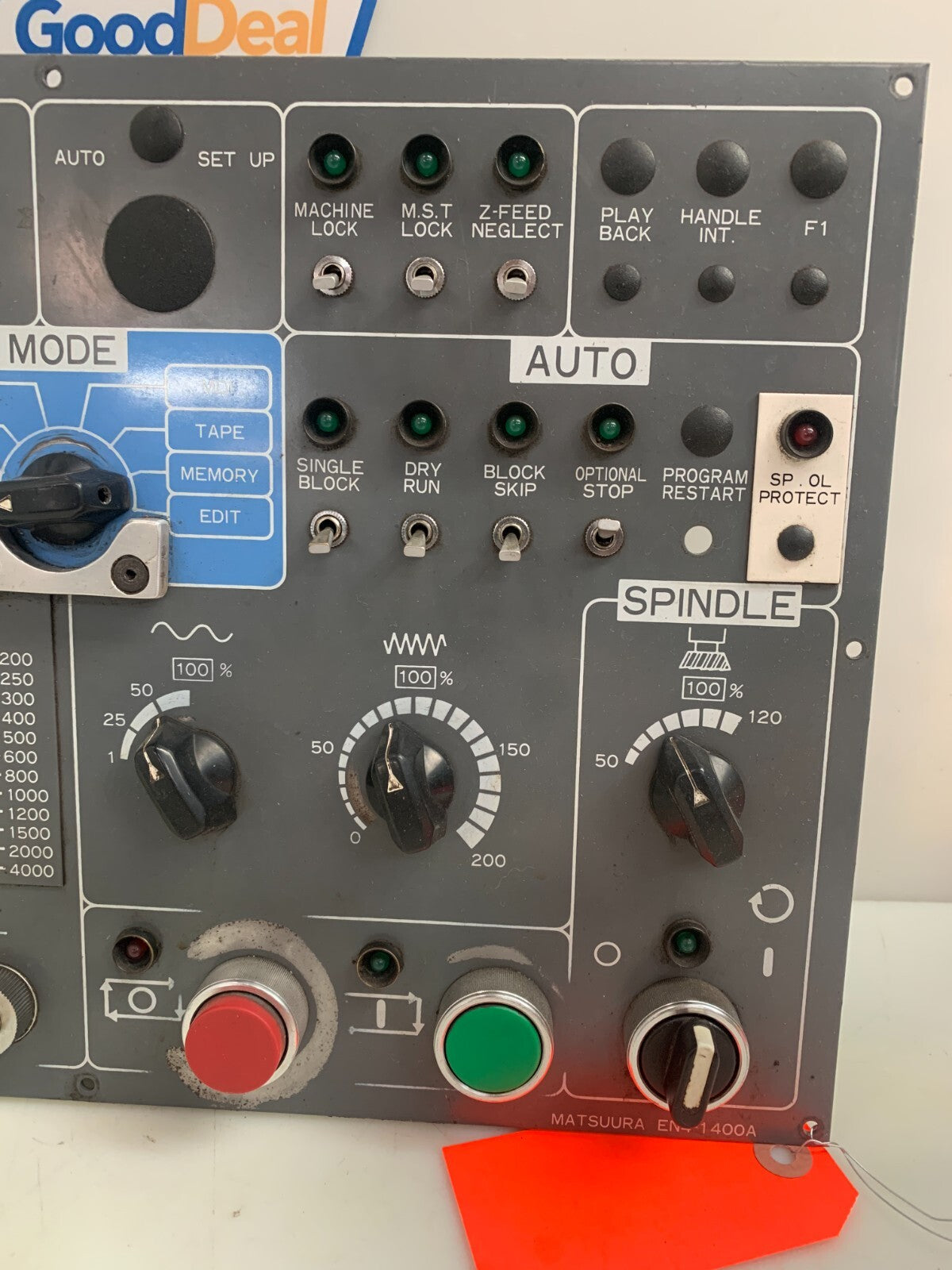 MATSUURA EN4-1400A CNC OPERATOR CONTROL PANEL