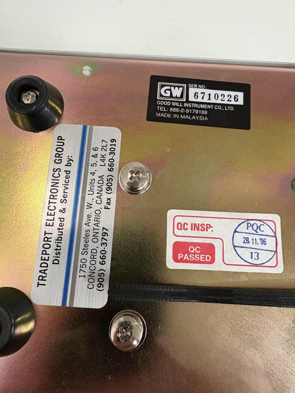 GW INSTEK DC POWER SUPPLY MODEL GPS-6010