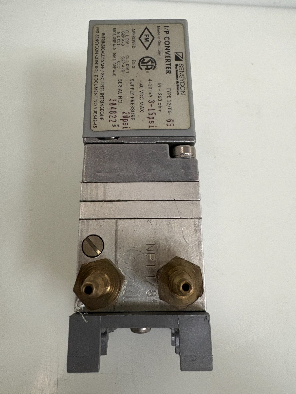 SENSYCON I/P CONVERTER 22/06-651