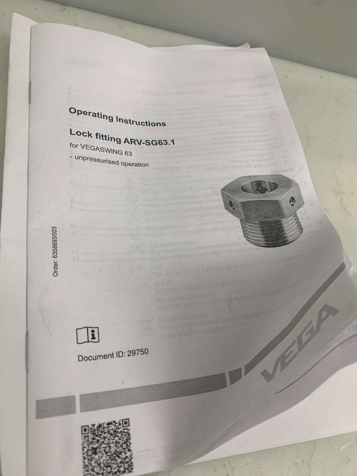 Lock fitting ARV-SG63.1 for VegaSwing 63