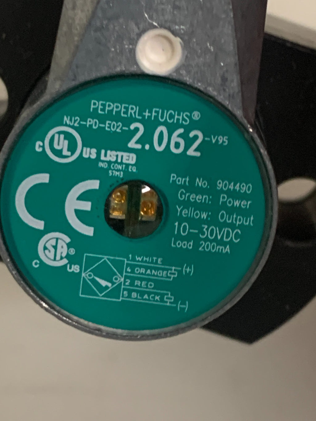 PEPPER & FUCHS INDUSTIVE SENSOR NJ2-PD-E02-2.062 909044