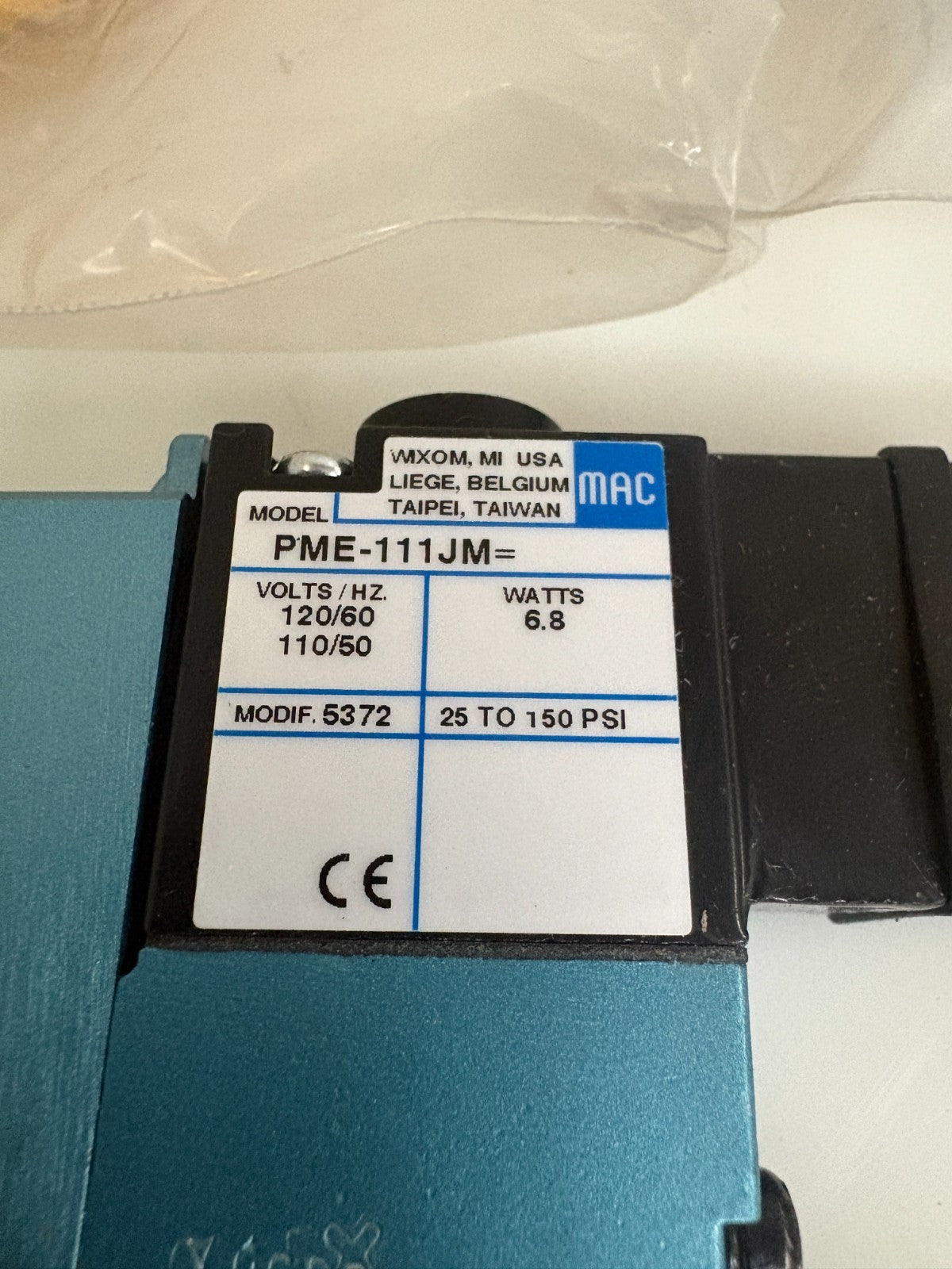 CLYDE BERGEMANN KIT W039824-16-0/1 MAC VALVE 811C-PM-111JM-172