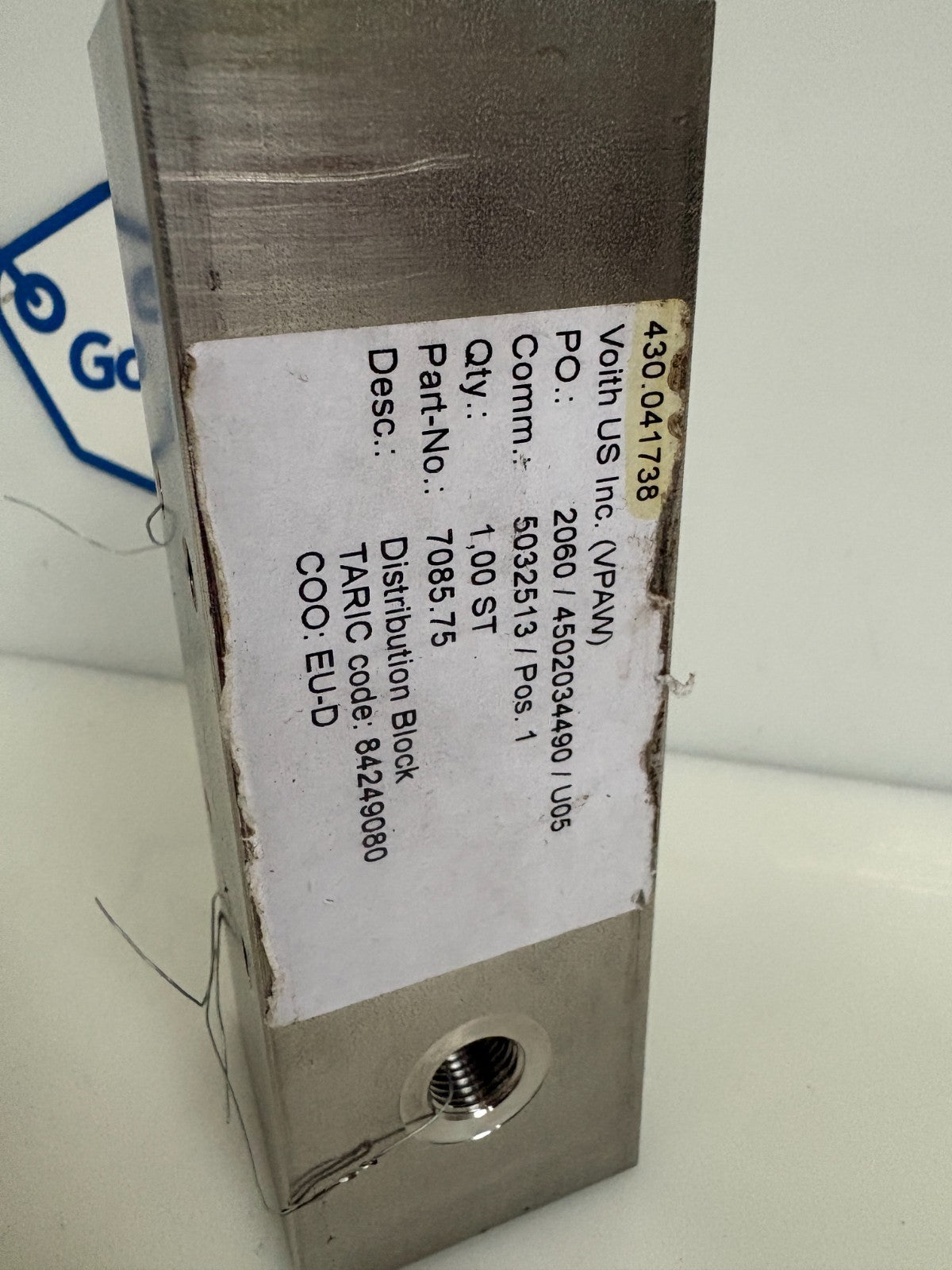 VOITH US INC DISTRIBUTION BLOCK 430.041738