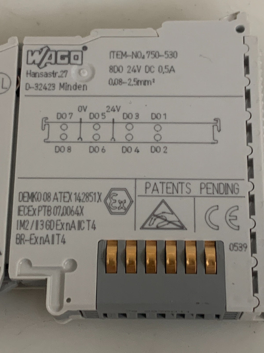 LOT OF 2 WAGO PLC MODULE 750-530