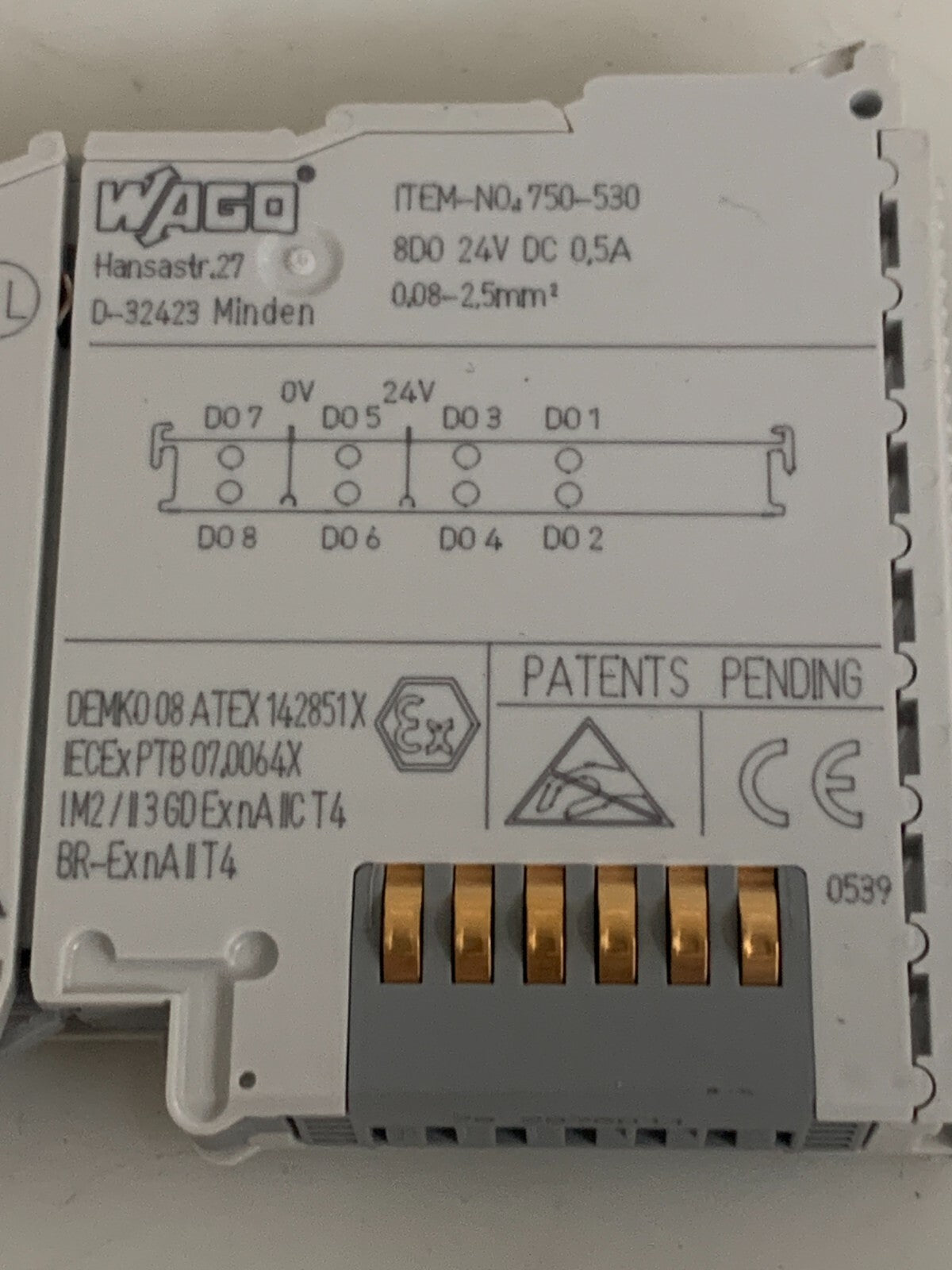 LOT OF 2 WAGO PLC MODULE 750-530