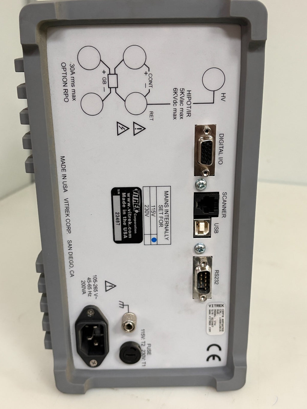 VITREK CORP V74 AC/DC/IR/GB HIPOT SAFETY TESTER4