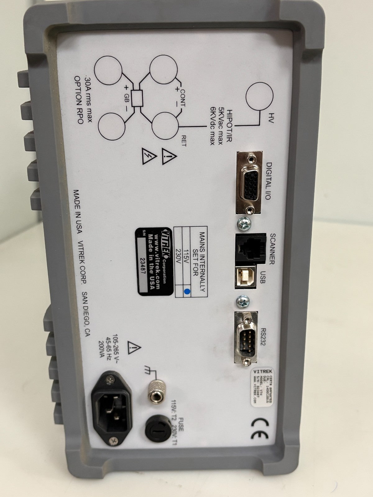 VITREK CORP V74 AC/DC/IR/GB HIPOT SAFETY TESTER4