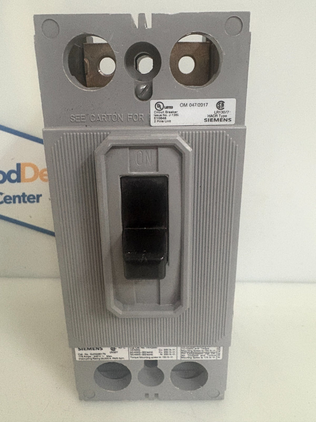 SIEMENS 175 AMP CIRCUIT BREAKER QJH22B1751