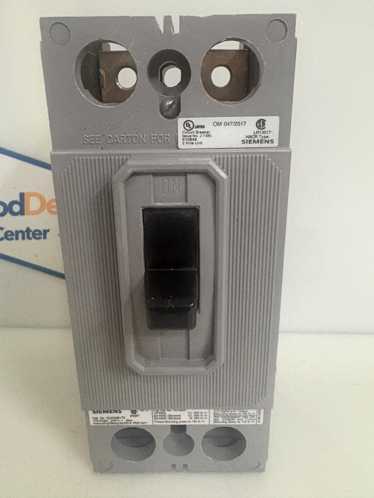 SIEMENS 175 AMP CIRCUIT BREAKER QJH22B1751
