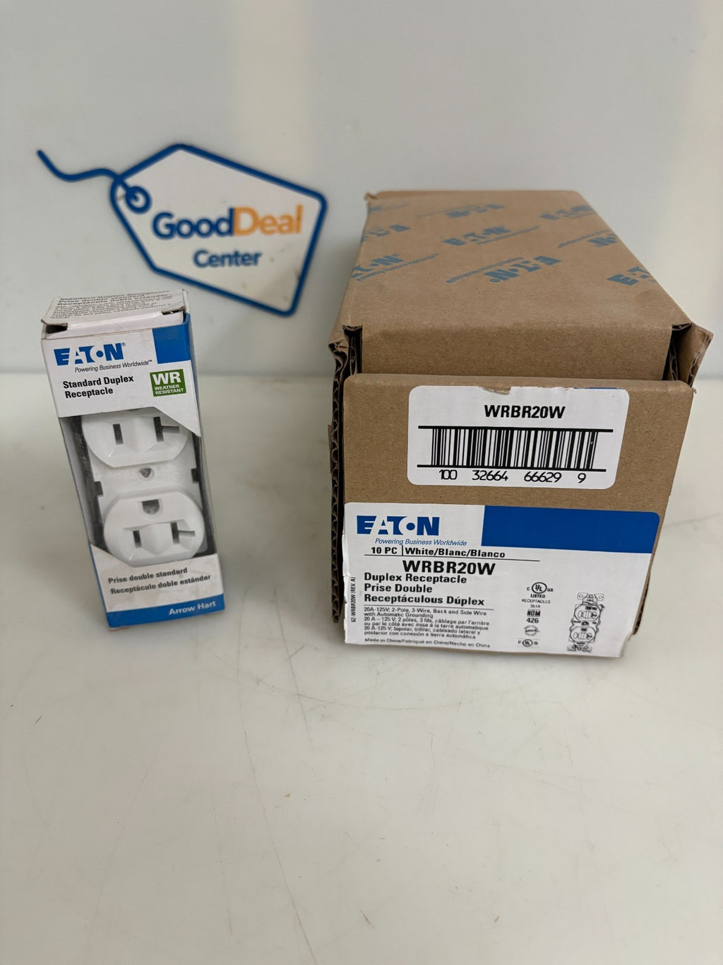 EATON DUPLEX RECEPTACLE WHITE WRBR20W 10 PER BOX0