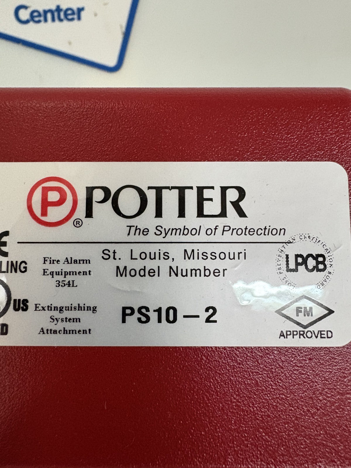 POTTER PRESSURE WATER FLOW SWITCH PS10-22