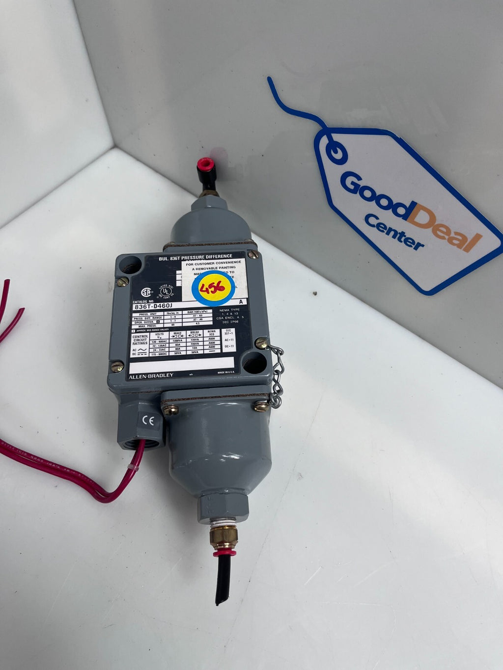 ALLEN-BRADLEY 836T-D460J SER A PRESSURE DIFFERENCE CONTROL SWITCH0