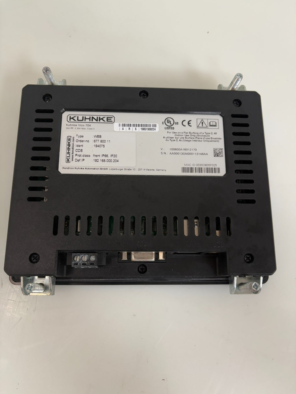 KUHNKE VICO 704 TOUCH PANEL WEB TERMINAL 677 800 113