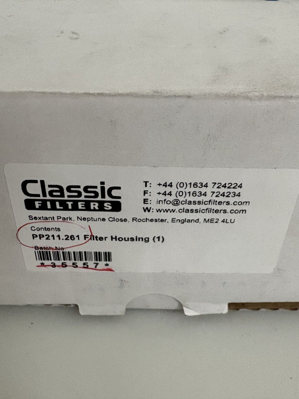 CLASSIC FILTER HOUSING PP211.261