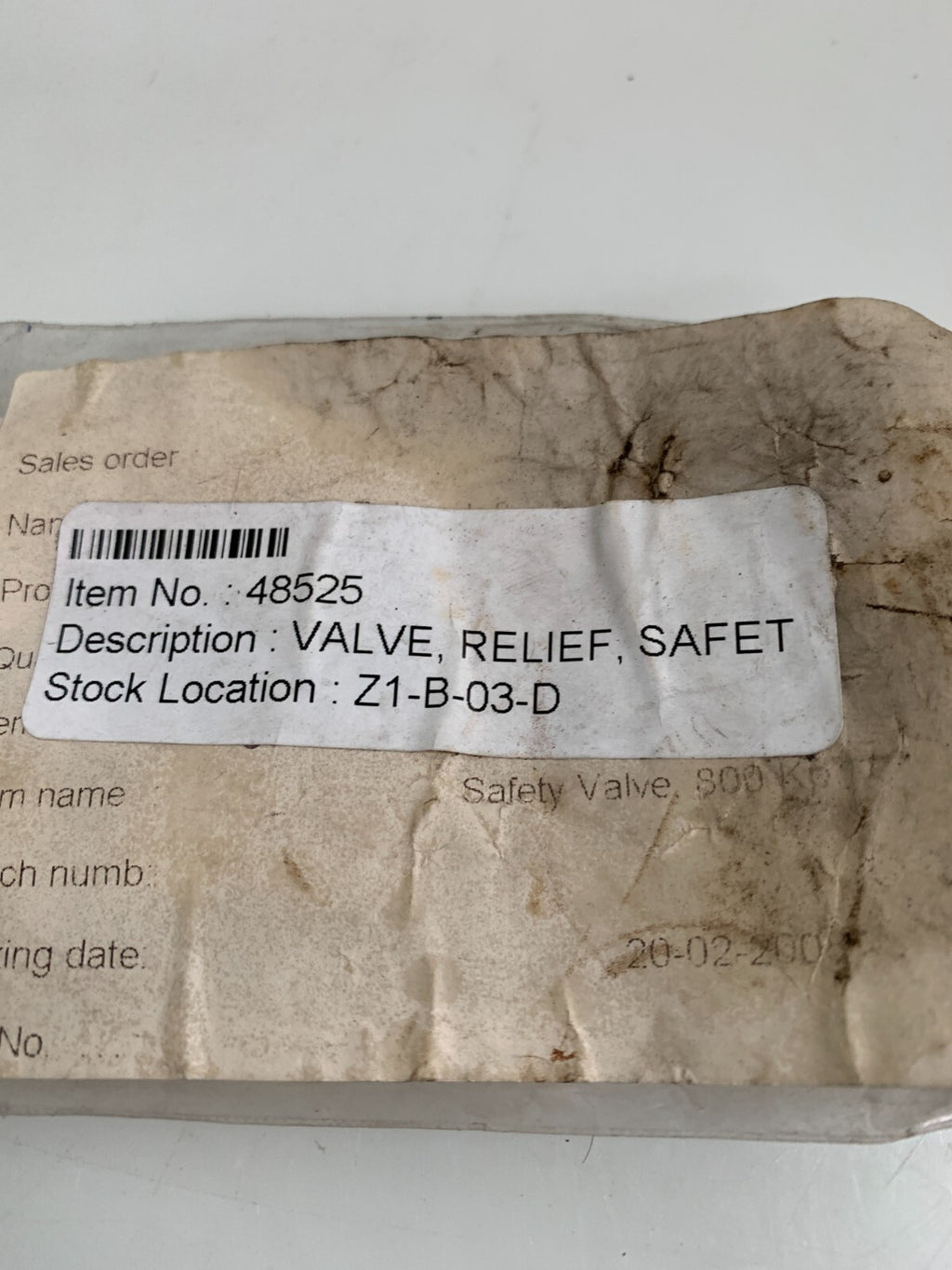 GEA  Relief Valve Safety  N-12039-0001   6274106