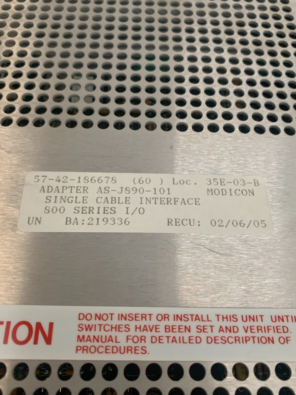 MODICOM J890 AEG REMOTE INPUT/OUTPUT PROCESSOR AS-J890-1013
