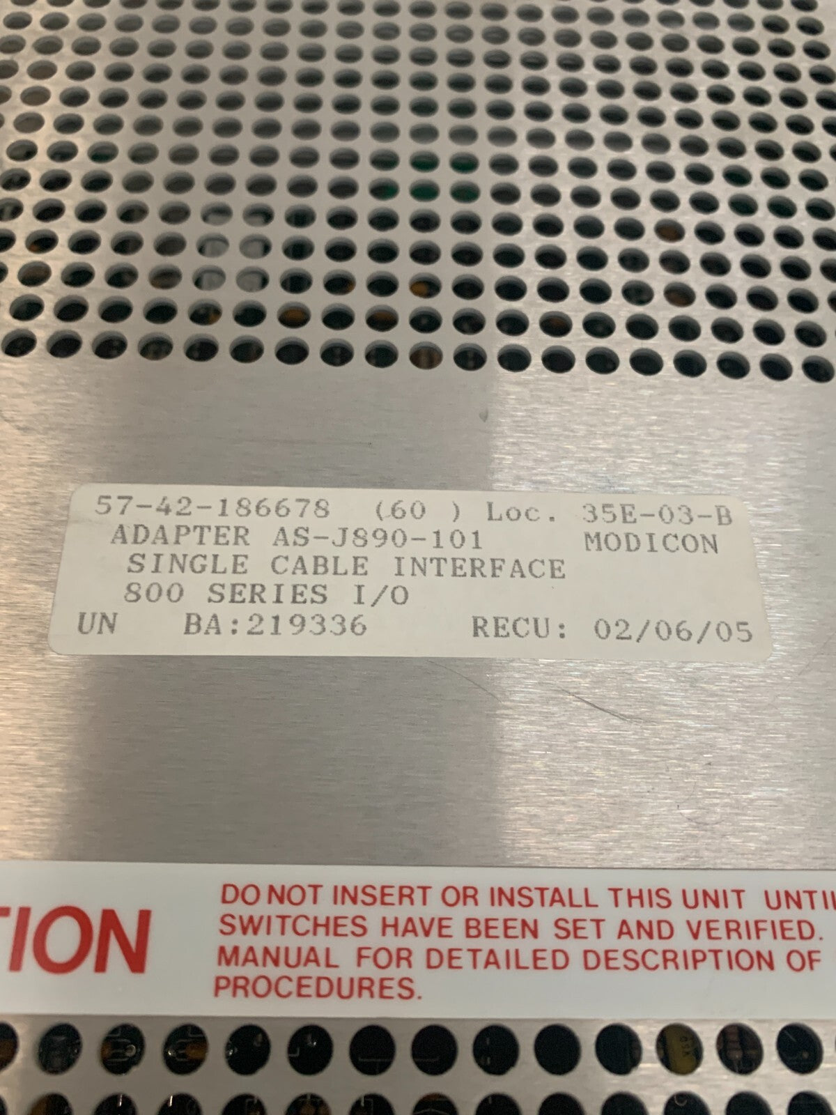 MODICOM J890 AEG REMOTE INPUT/OUTPUT PROCESSOR AS-J890-1013