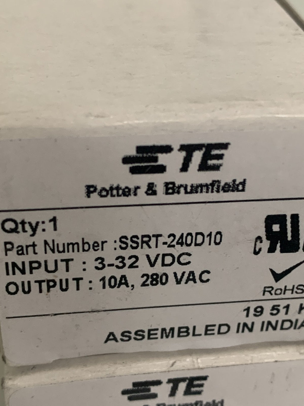 LOT OF 4 POTTER & BRUMFIELD SOLID STATE RELAY SSRT-240D102